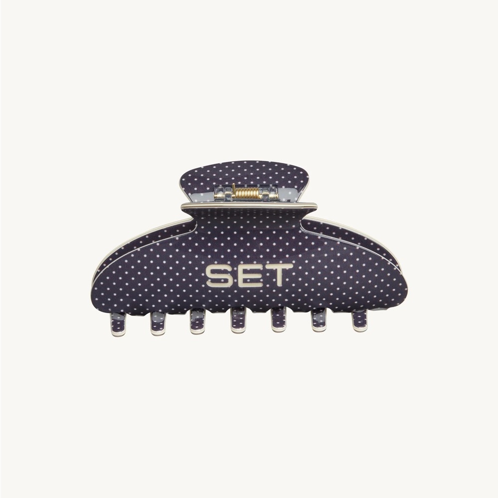 Set active polka dot claw clip